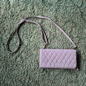 Vera Bradley Gray Quilted Crossbody Wallet